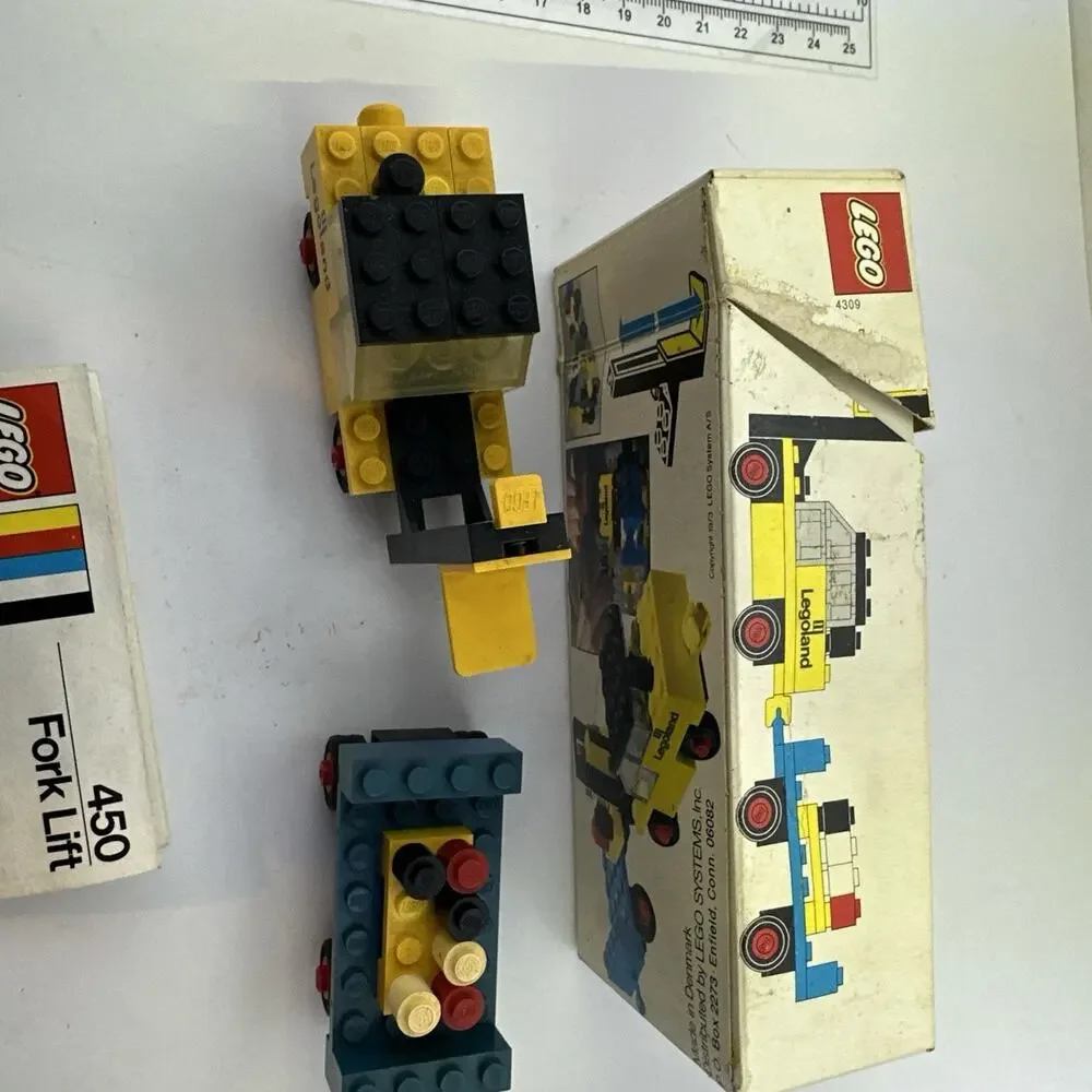 1973 Legoland Construction 450 Fork Lift Complete w/Box & Instructions Vintage
